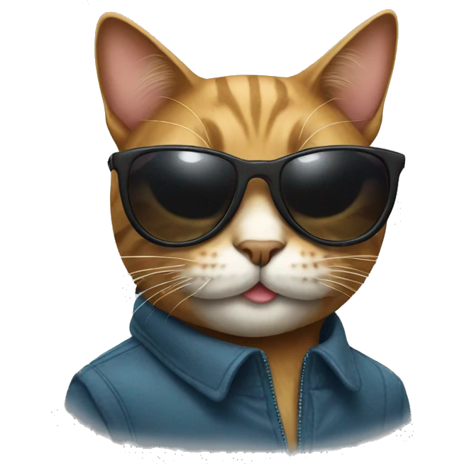 Cat with sunglasses emoji
