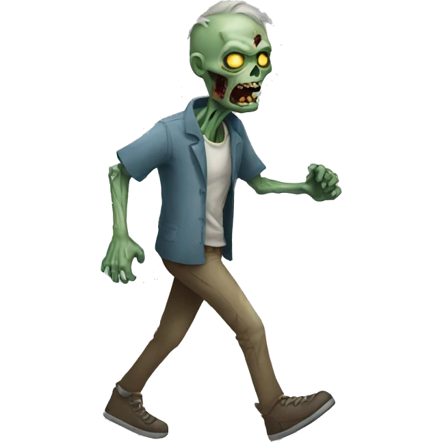 Zombie walking emoji