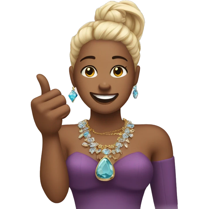 Thumbs up with jewelry and nails emoji