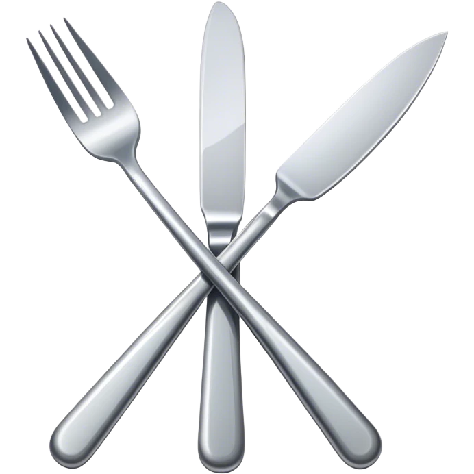 The fork and the knife are lying crosswise emoji