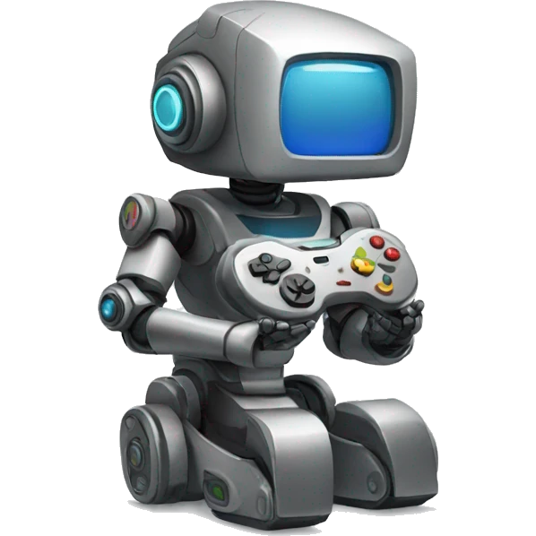 Robot Playing video Game emoji