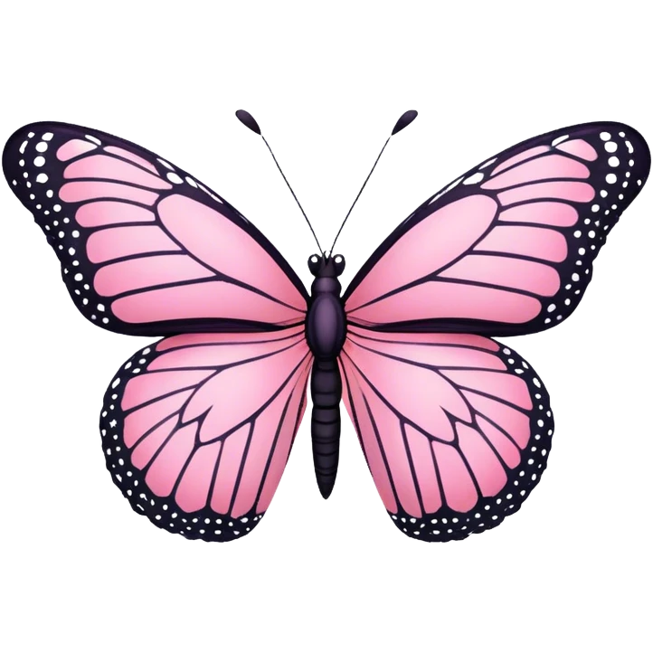 Pink monarch butterfly emoji