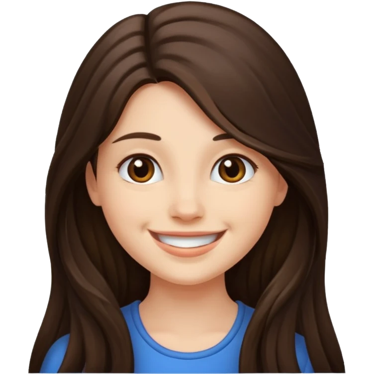 long haired brunette girl emoji emoji