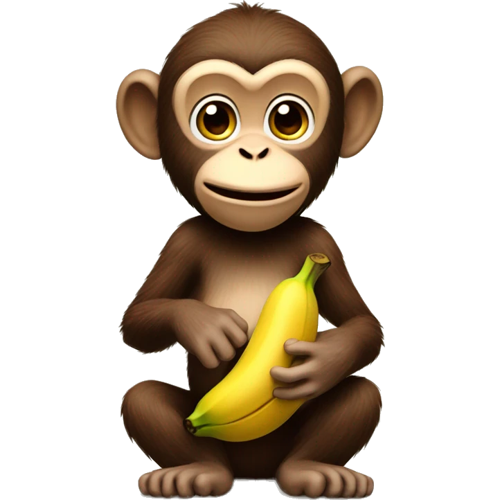 ￼Monkey holding a banana emoji