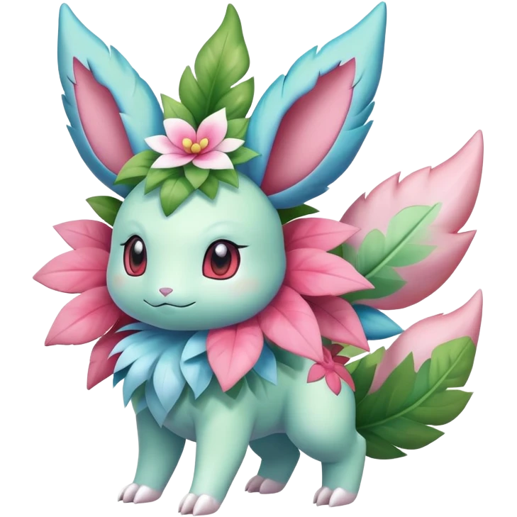 Shiny Exotic Sylveon-Shaymin-Ivysaur-Meganium-Hybrid-Creature emoji