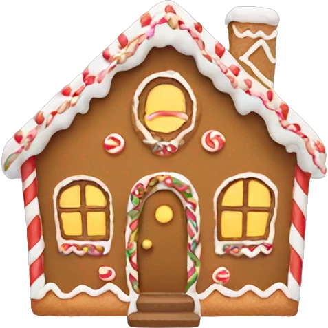 Gingerbread house emoji