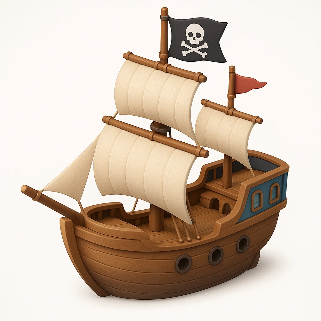 pirate ship emoji