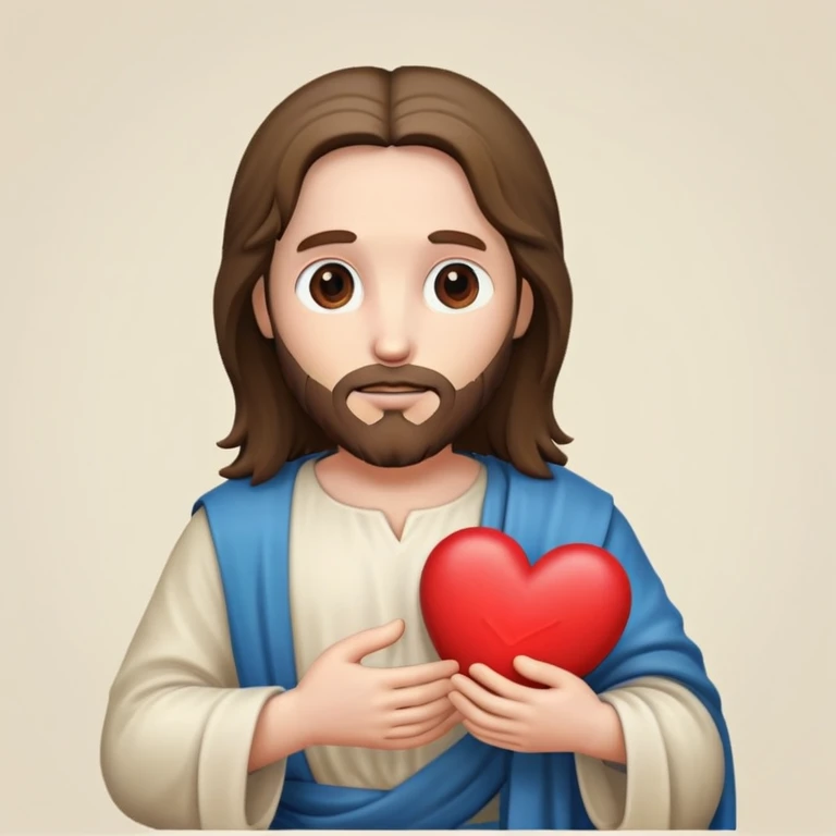 jesus holding a heart  emoji