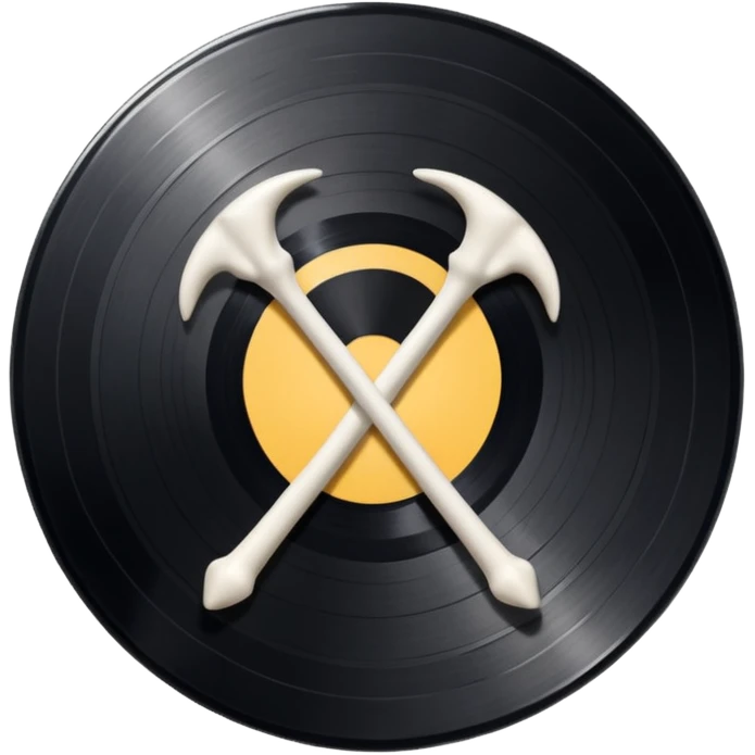 A vynil of Conan Gray's wishbone emoji