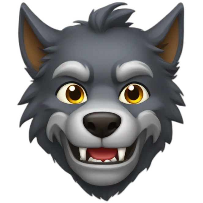 Hhandsome werewolf emoji