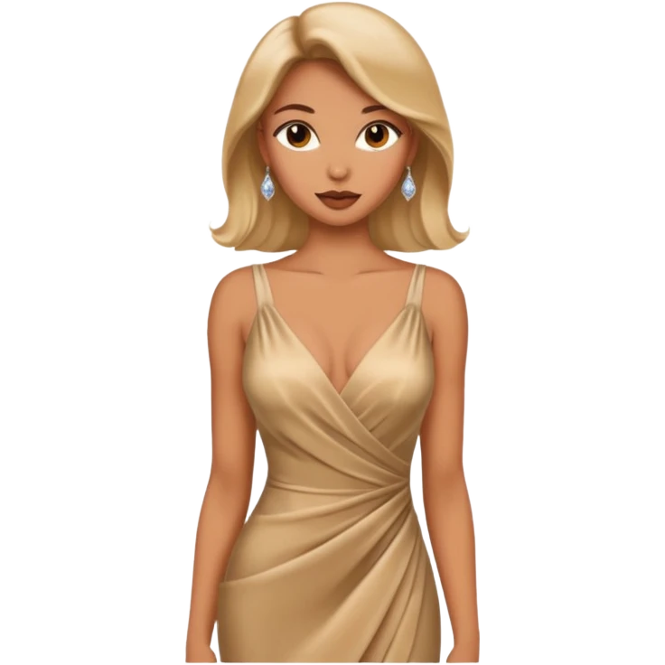 A woman wearing a glamour dress looks sexy and looks like a tart  emoji