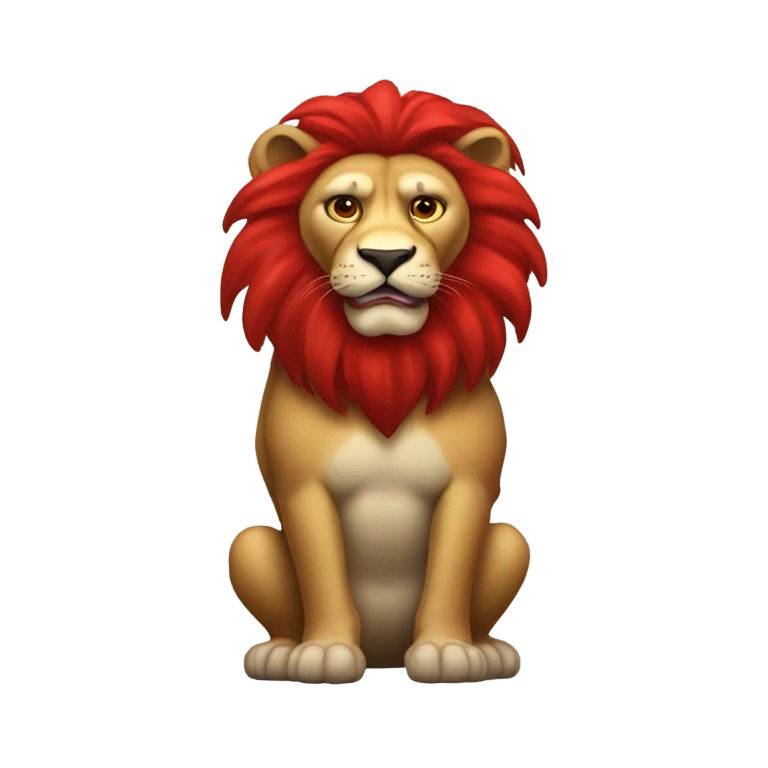 Un leon con nariz de payaso  emoji