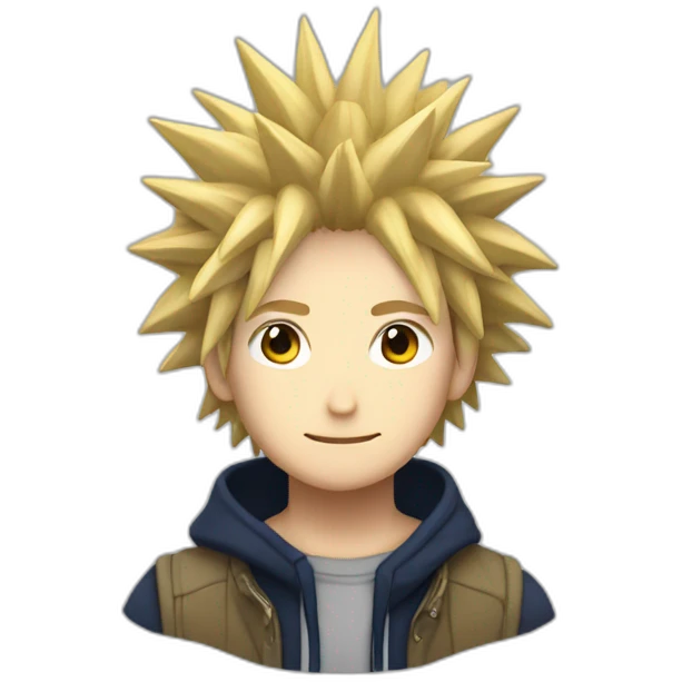 Minato spiky curly hair emoji