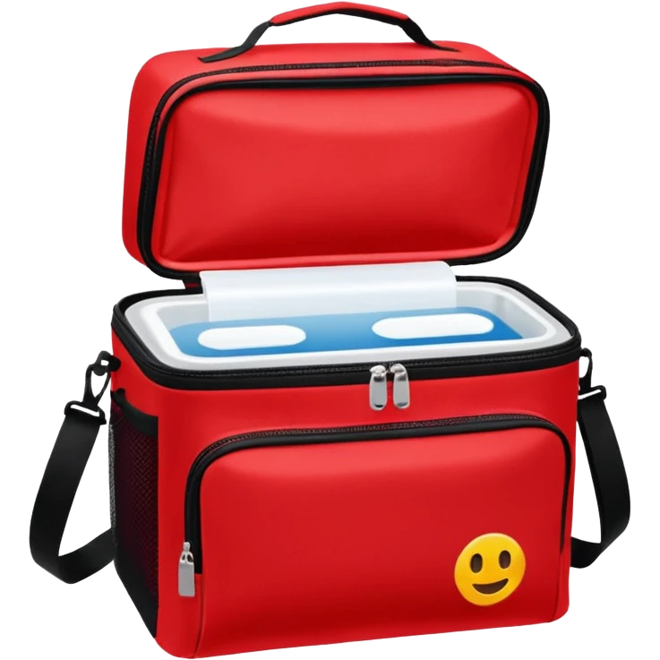 red cooler bag emoji