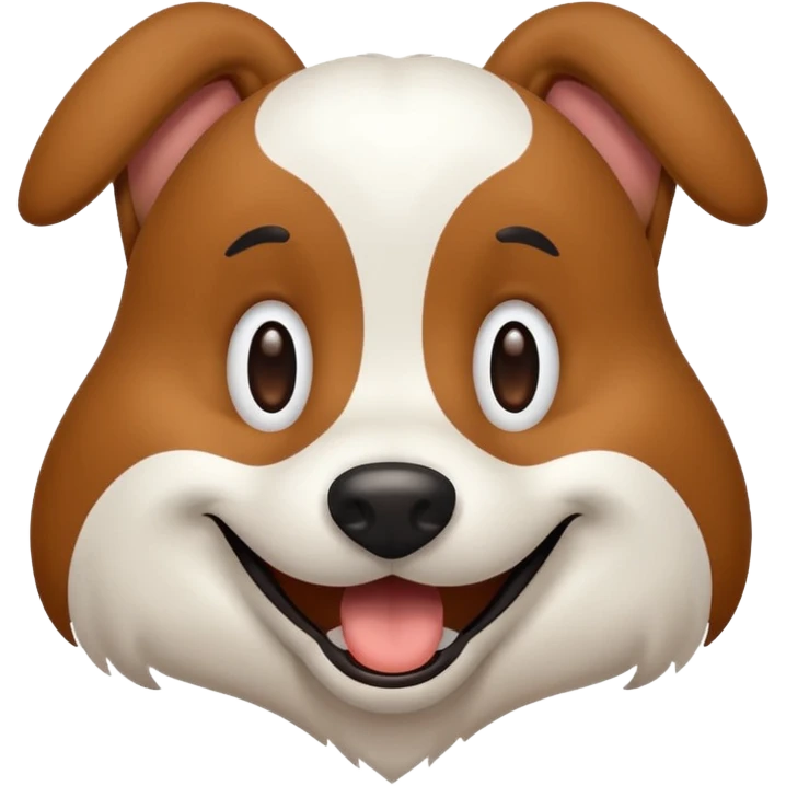Goofy dog emoji