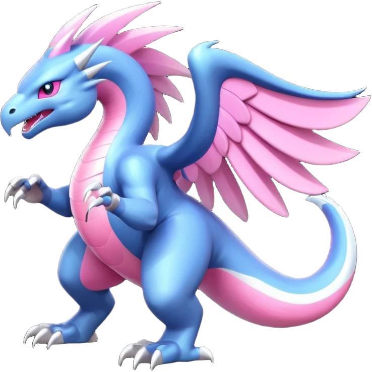 Pokemon legendary azul and pink palkia emoji