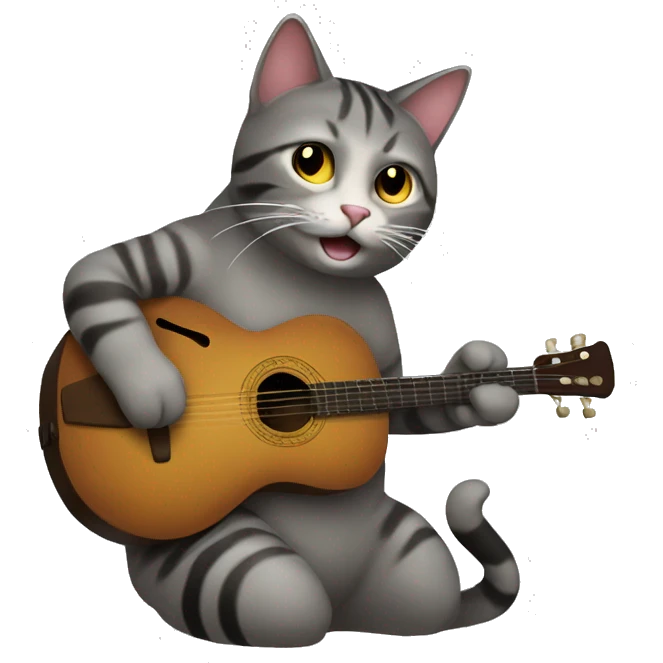 gato escuchando musica emoji