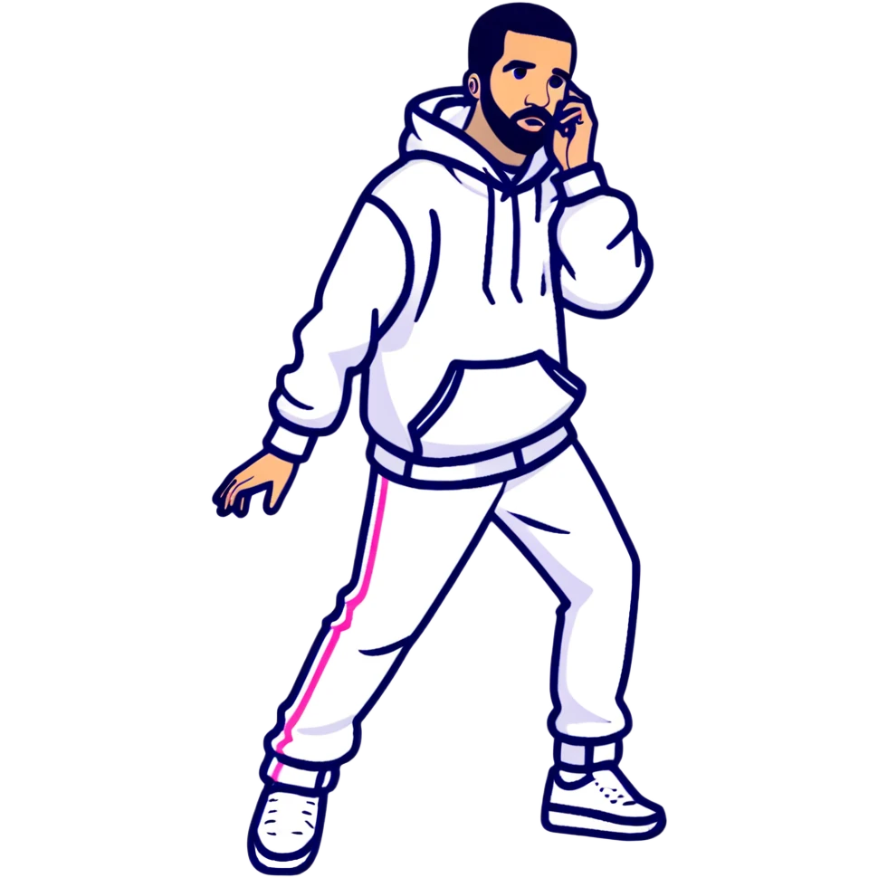 Drake doing the Hotline Bling dance pose emoji