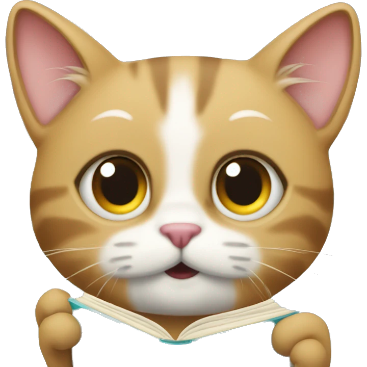 Eine Katze die ein Buch liest  emoji