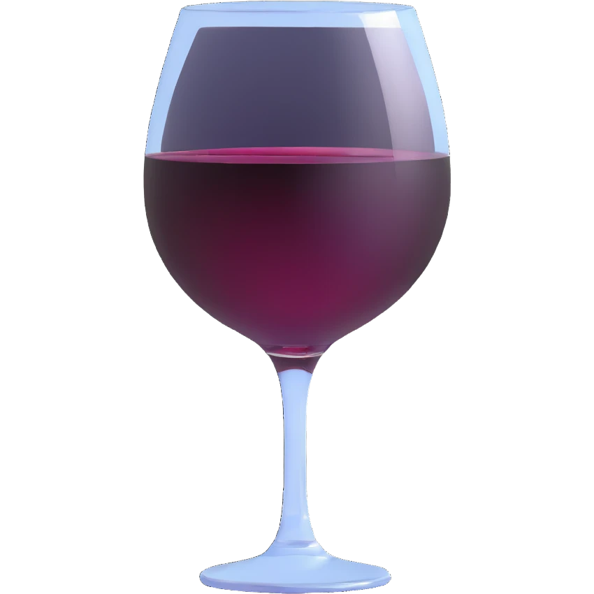 glass filled to the brim with red wine emoji