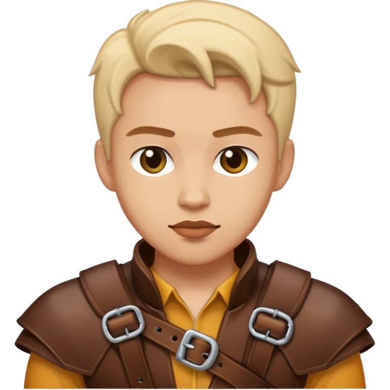 character in leather with belt emoji