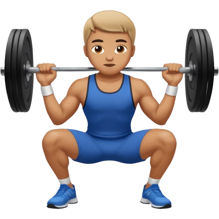 man doing squats emoji