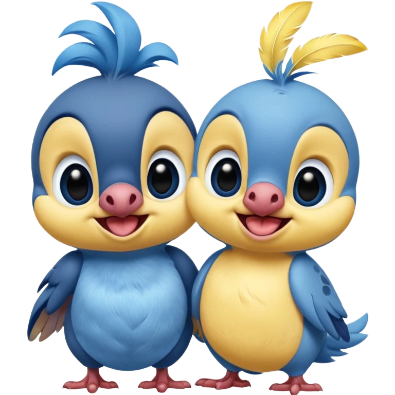 Tweety and Stitch laughing  emoji