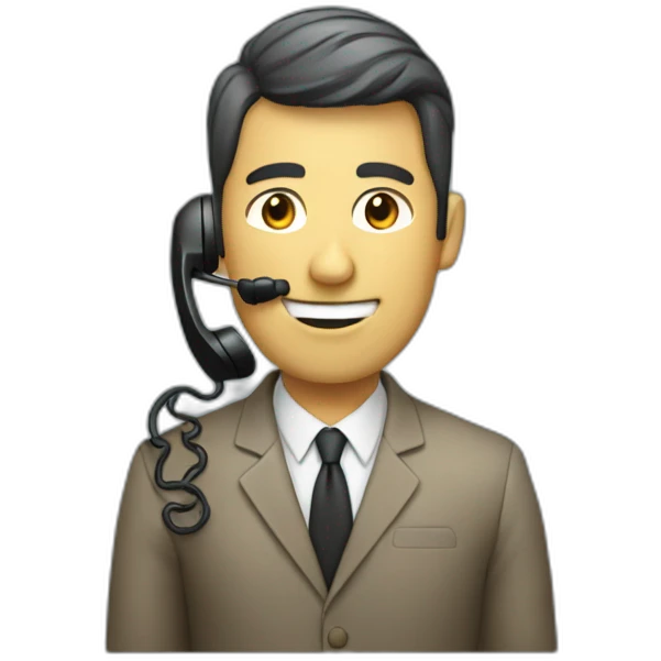 persona usando un teléfono emoji