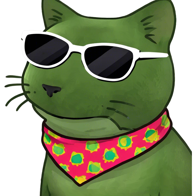 Cat with sunglasses emoji