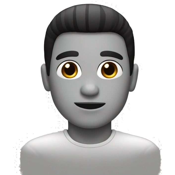 Chico de piel blanca y pelo negro emoji