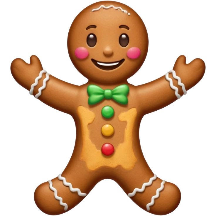 The gingerbread man emoji
