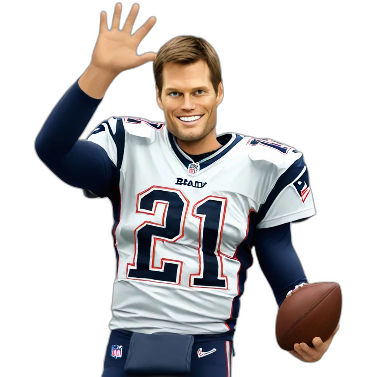 Tom brady waving emoji