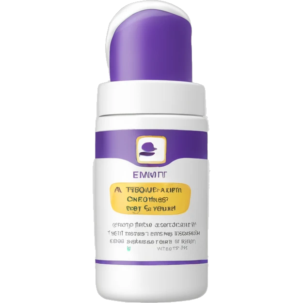 eye cream bottle with label emoji