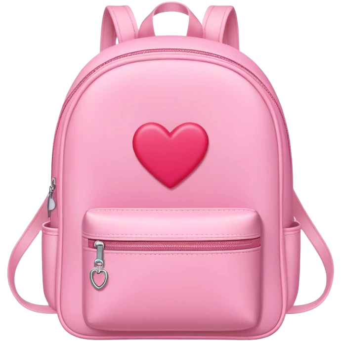 Girly backpack simple cute, all pink emoji
