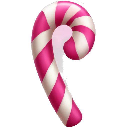 Long Pink candy cane emoji