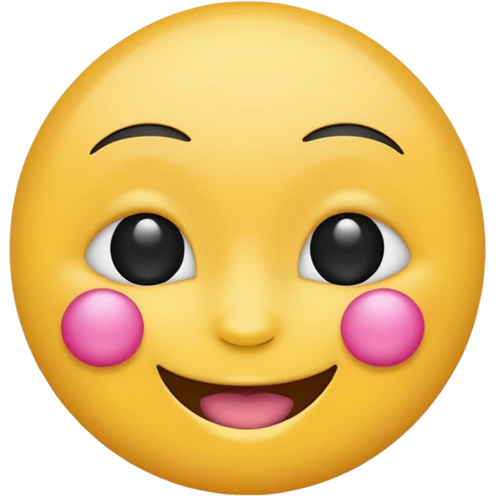 Yellow emoji with pink under eye patches emoji