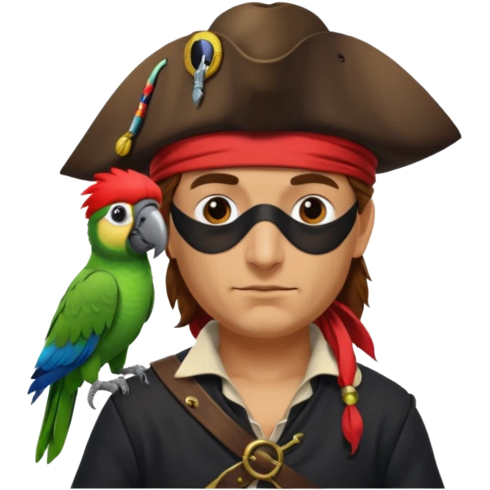 pirate and parrot emoji
