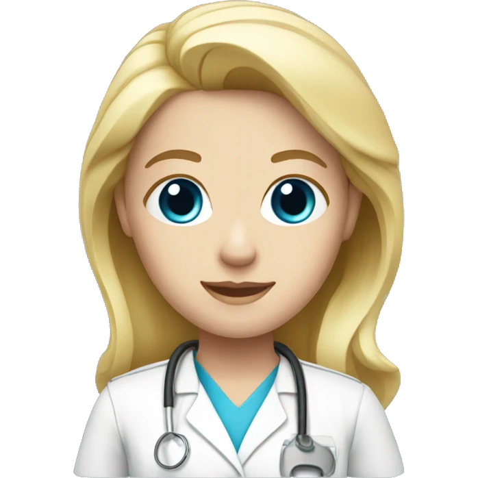 blond nurse with clear blue eyes emoji