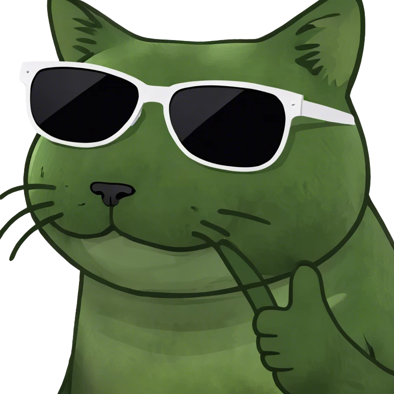 Cat with sunglasses emoji