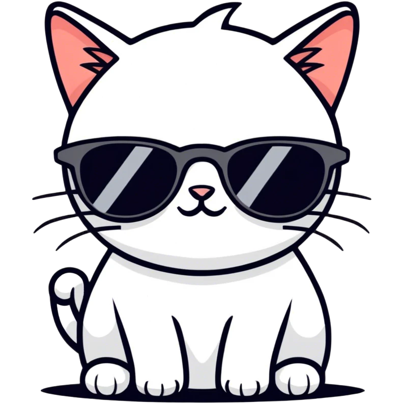 Cat with sunglasses emoji