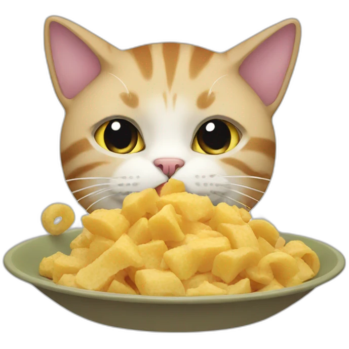 cat eating emoji