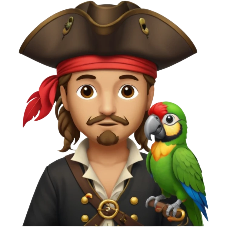 pirate and parrot emoji