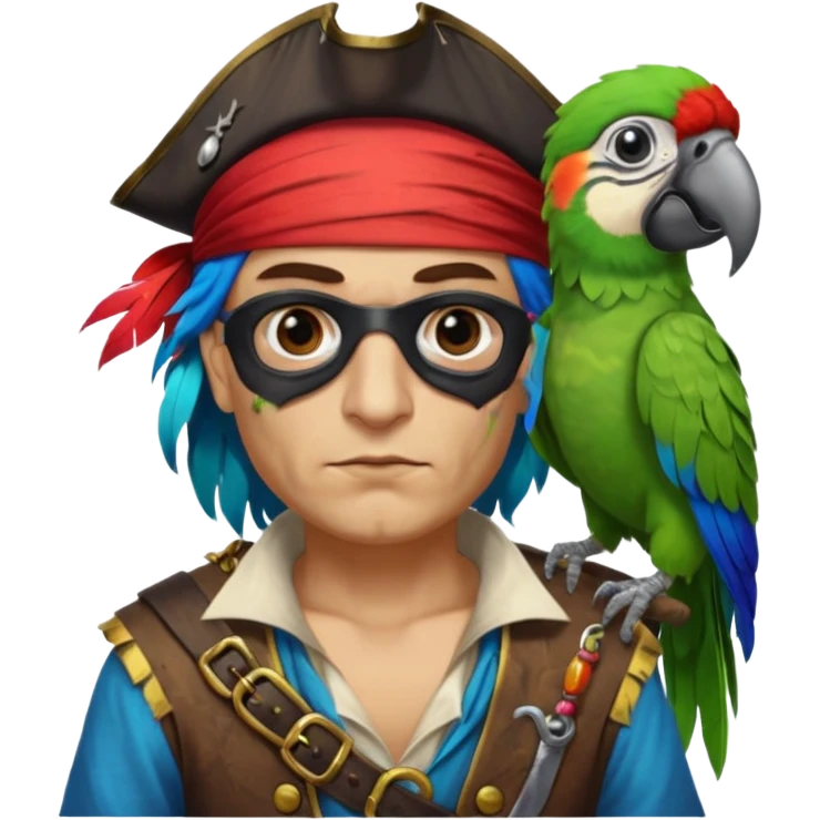 pirate and parrot emoji