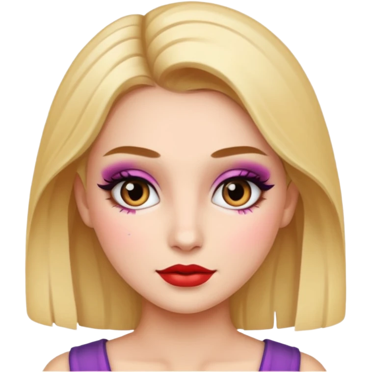 Girl with makeup emoji