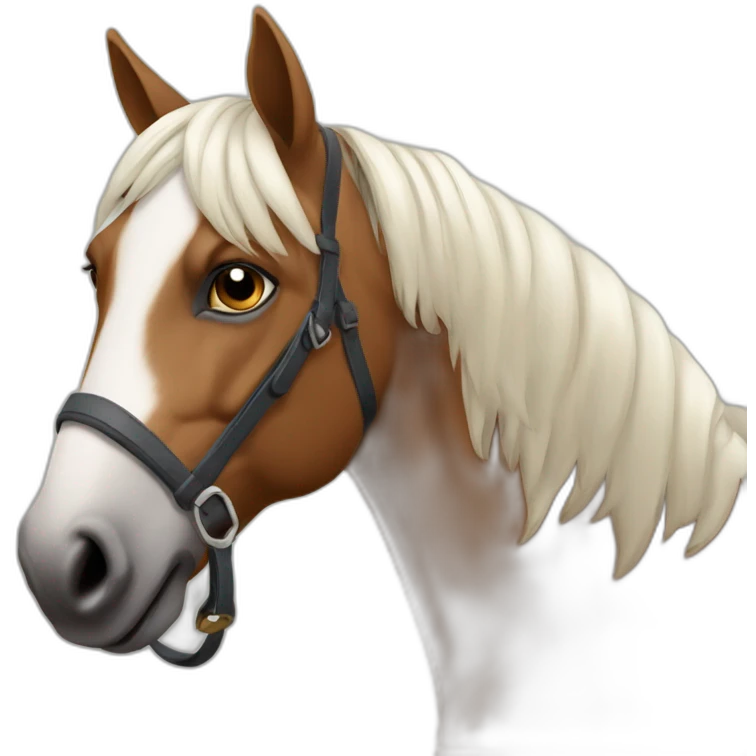 Cheval sur chat emoji