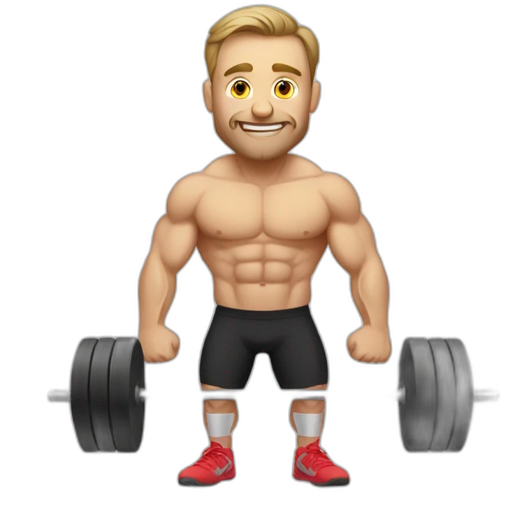 polish man lifting weights emoji