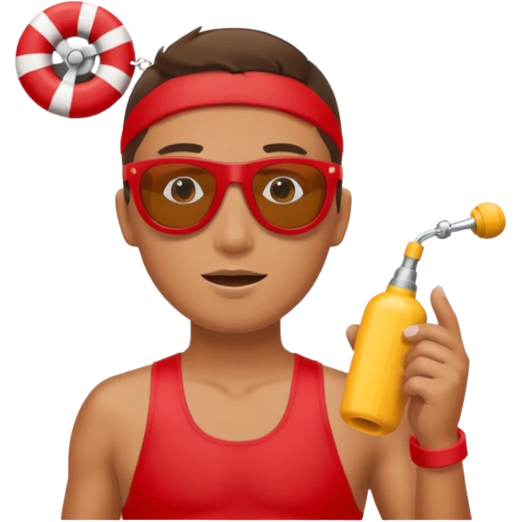 lifeguard with whistle emoji
