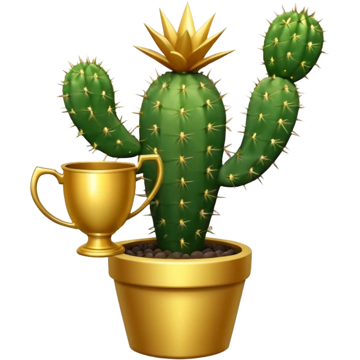 golf trophy cactus emoji