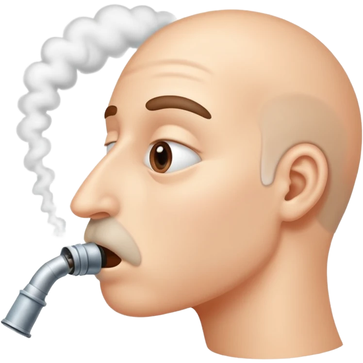 A nose that inhales exhaust fumes  emoji