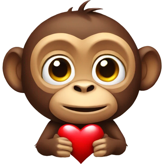 Monkey with heart emoji